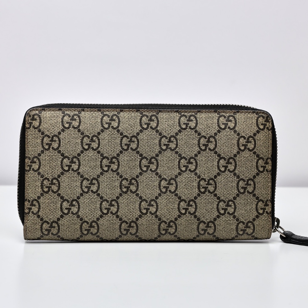 Gucci Angry Cat Print GG Supreme Zip Around Wallet - Picture 5 of 11